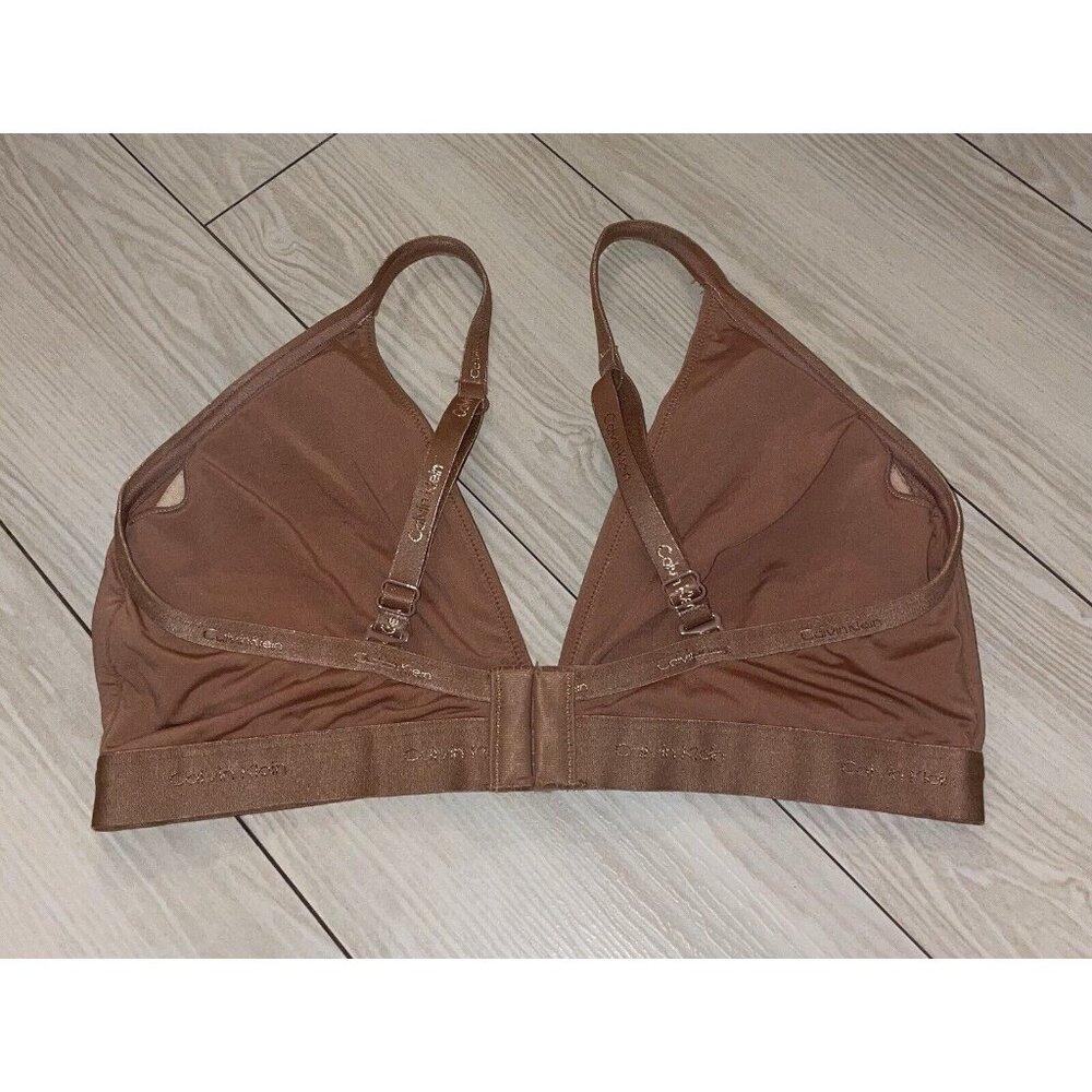 Calvin Klein QF6758 Form to Body Lightly Lined Bra WF Womens L Large Brown - Picture 4 of 7